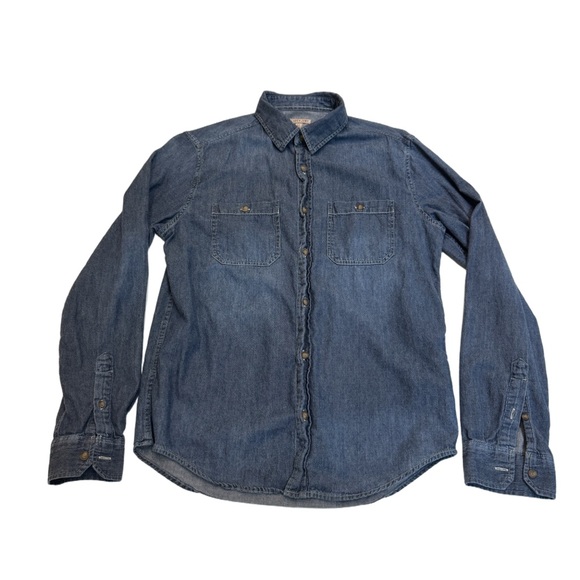 Cape Juby Blue denim Casual Button Down Shirt size small - Picture 1 of 4